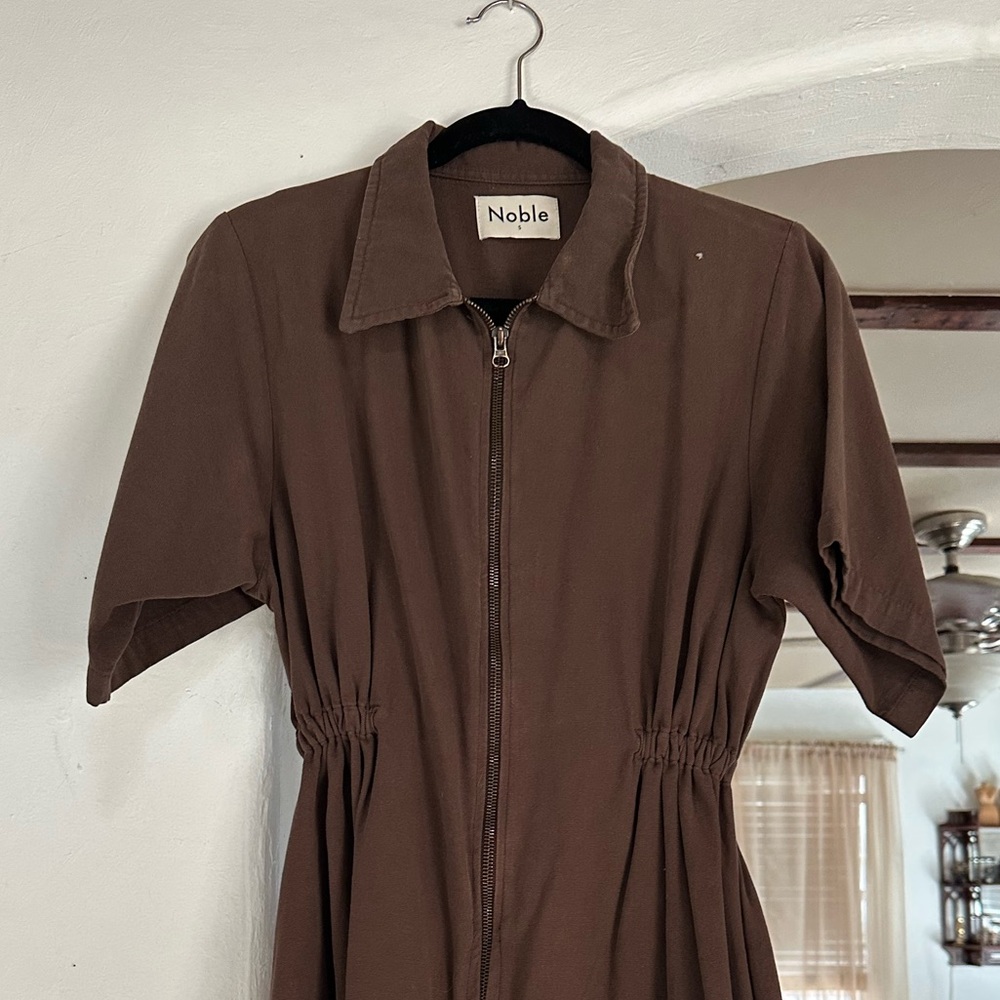 Noble work shirt dress- short